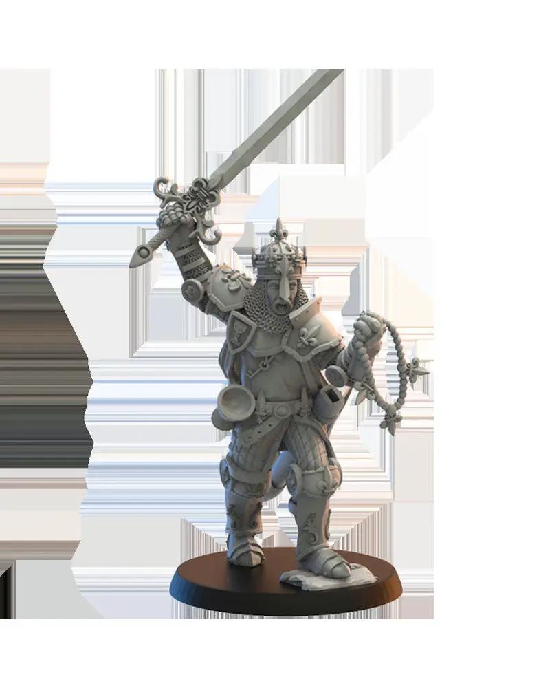 3D printed Alard, King of Mercia model by Lost Kingdom Miniatures, detailed medieval figure for tabletop gaming and display.
