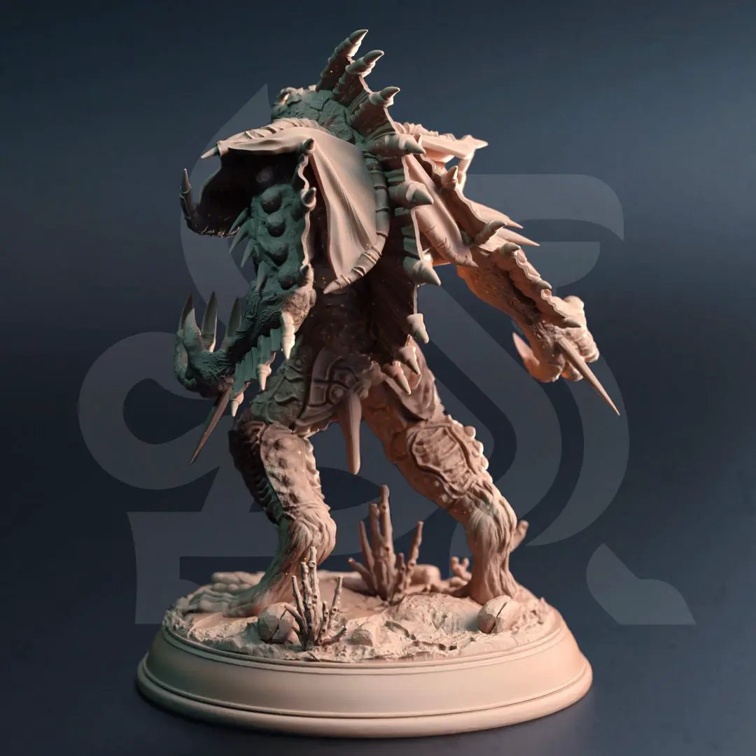 3D printed Alpha Angler Fish Abomination model by Last Hope Miniatures, featuring detailed tentacles and menacing angler fish design.