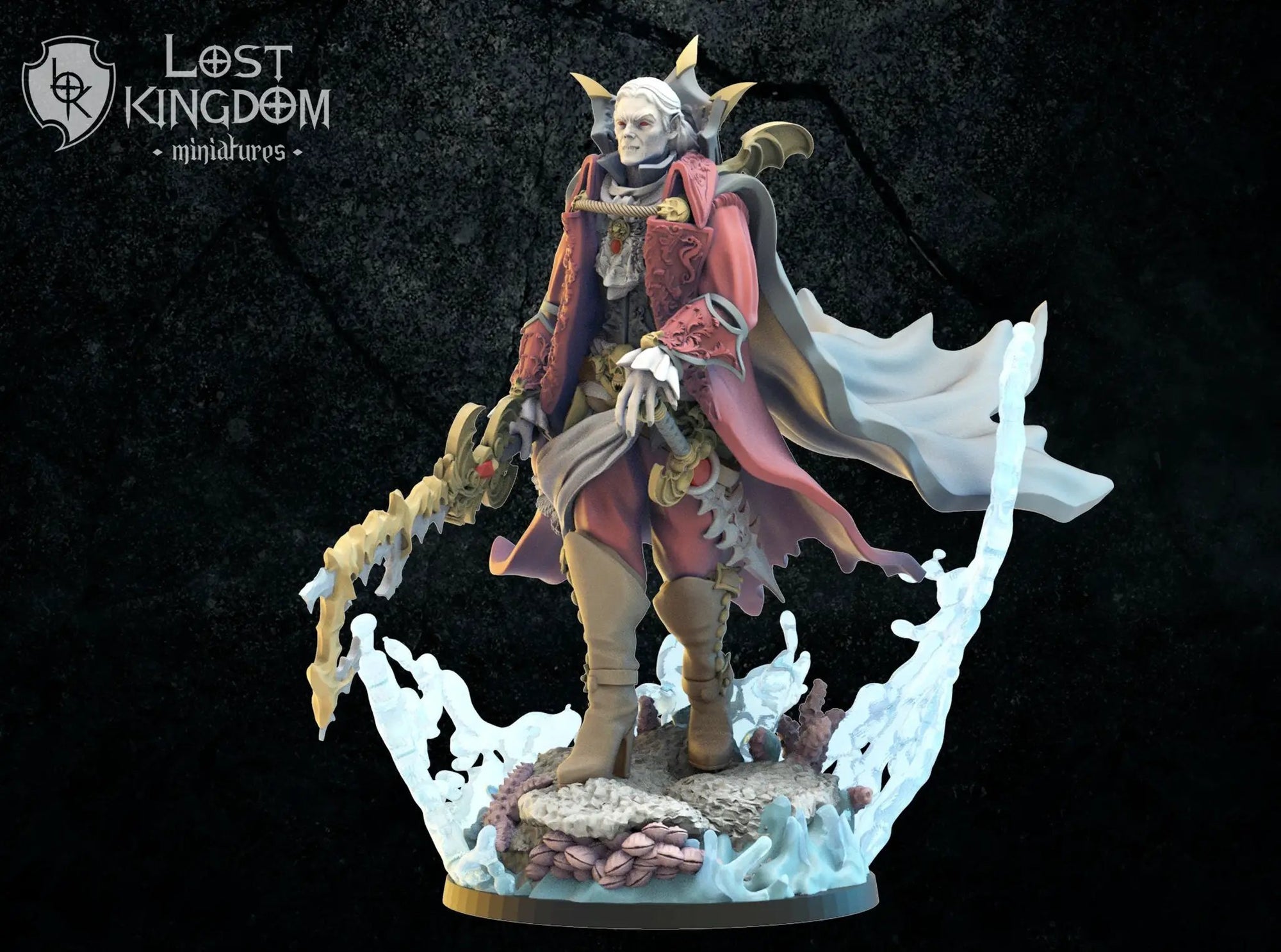 3D printed Alucard "The Deep" Acheron model by Lost Kingdom Miniatures, detailed fantasy creature with intricate sculpting.