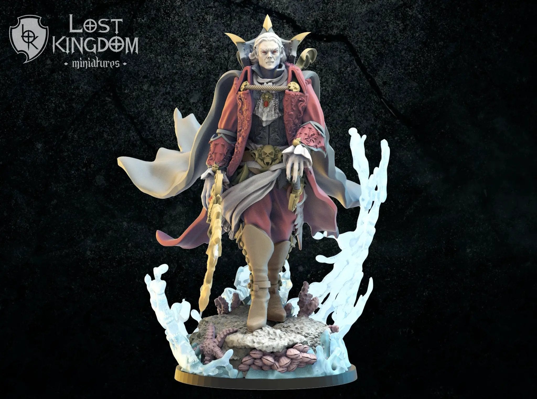 3D printed Alucard "The Deep" Acheron model by Lost Kingdom Miniatures, featuring detailed sculpting and intricate design.