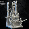 3D printed Amenophis figure on canopic altar model by Lost Kingdom Miniatures, detailed Last Hope Miniatures collectible artwork