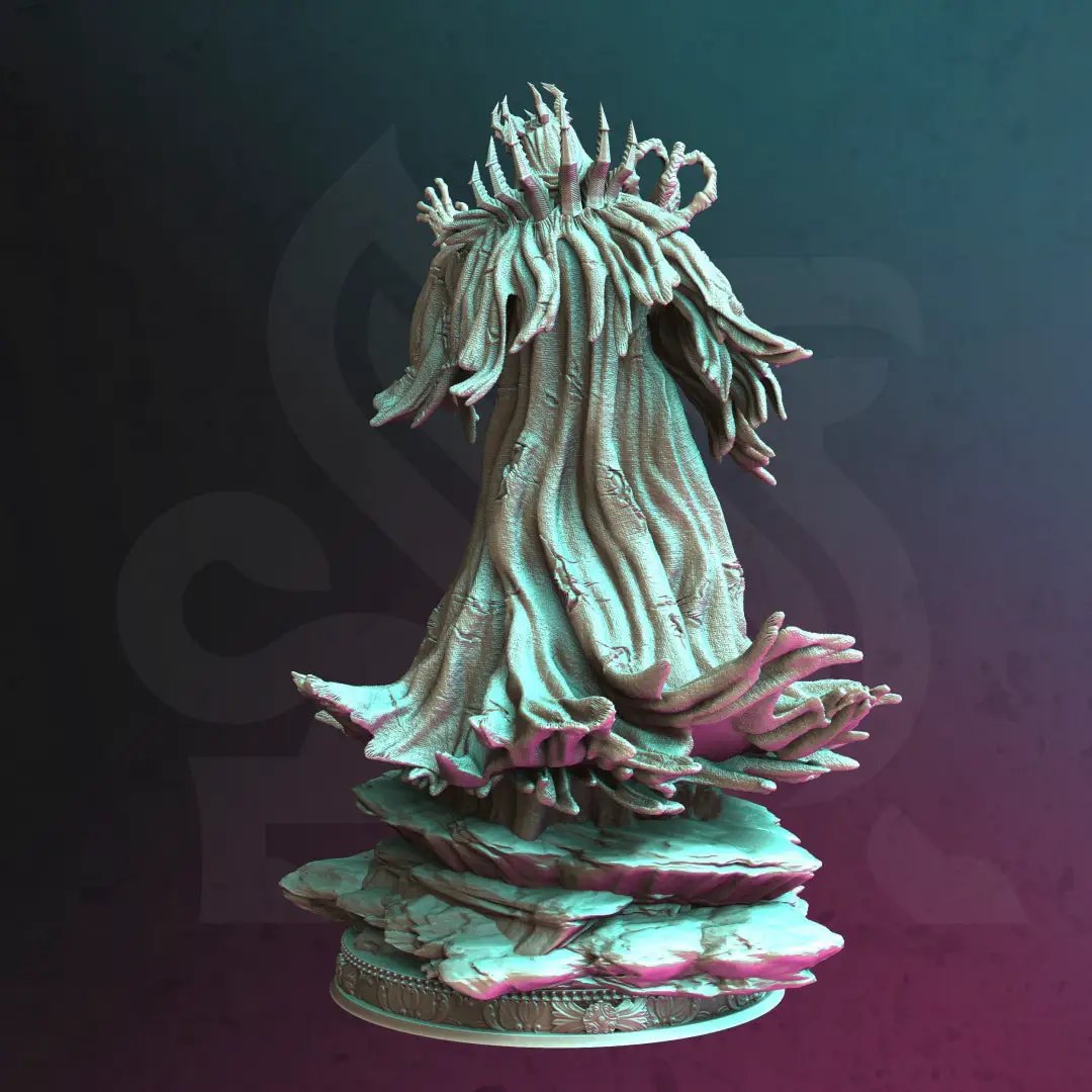 3D printed Ancient Lich model by Last Hope Miniatures, detailed fantasy figure with undead and magical features.