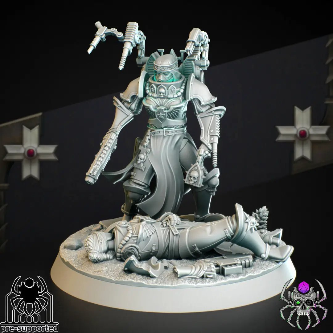 3D printed Apothecary Widow model by Last Hope Miniatures, detailed miniature figure with apothecary attire and tools.