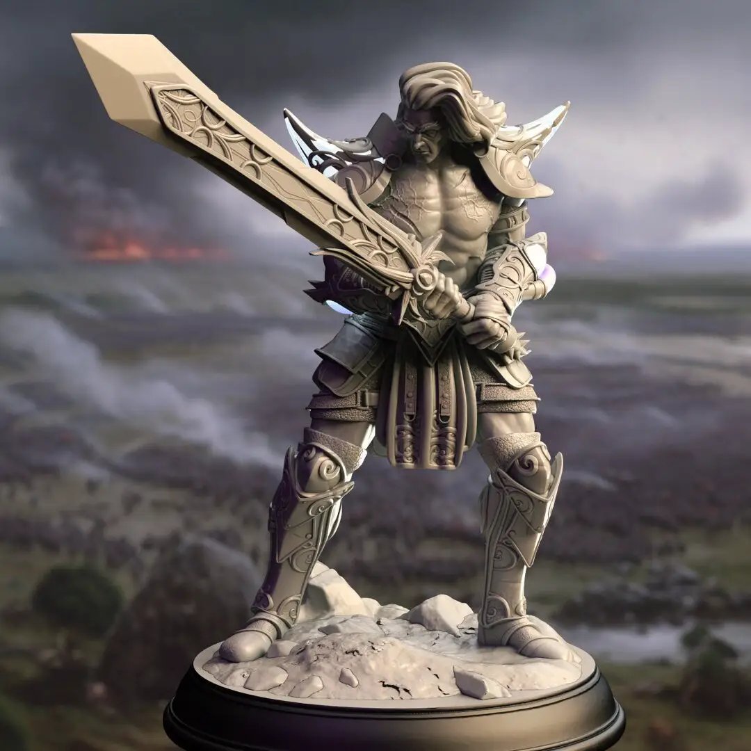 3D printed Arcane Infused Barbarian model by Last Hope Miniatures, detailed fantasy figure from DM Stash collection.