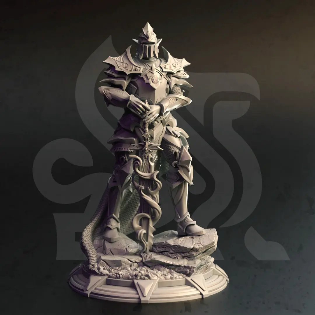 3D printed Arcane Paladin model by Last Hope Miniatures, featuring detailed armor and mystical design from DM Stash.