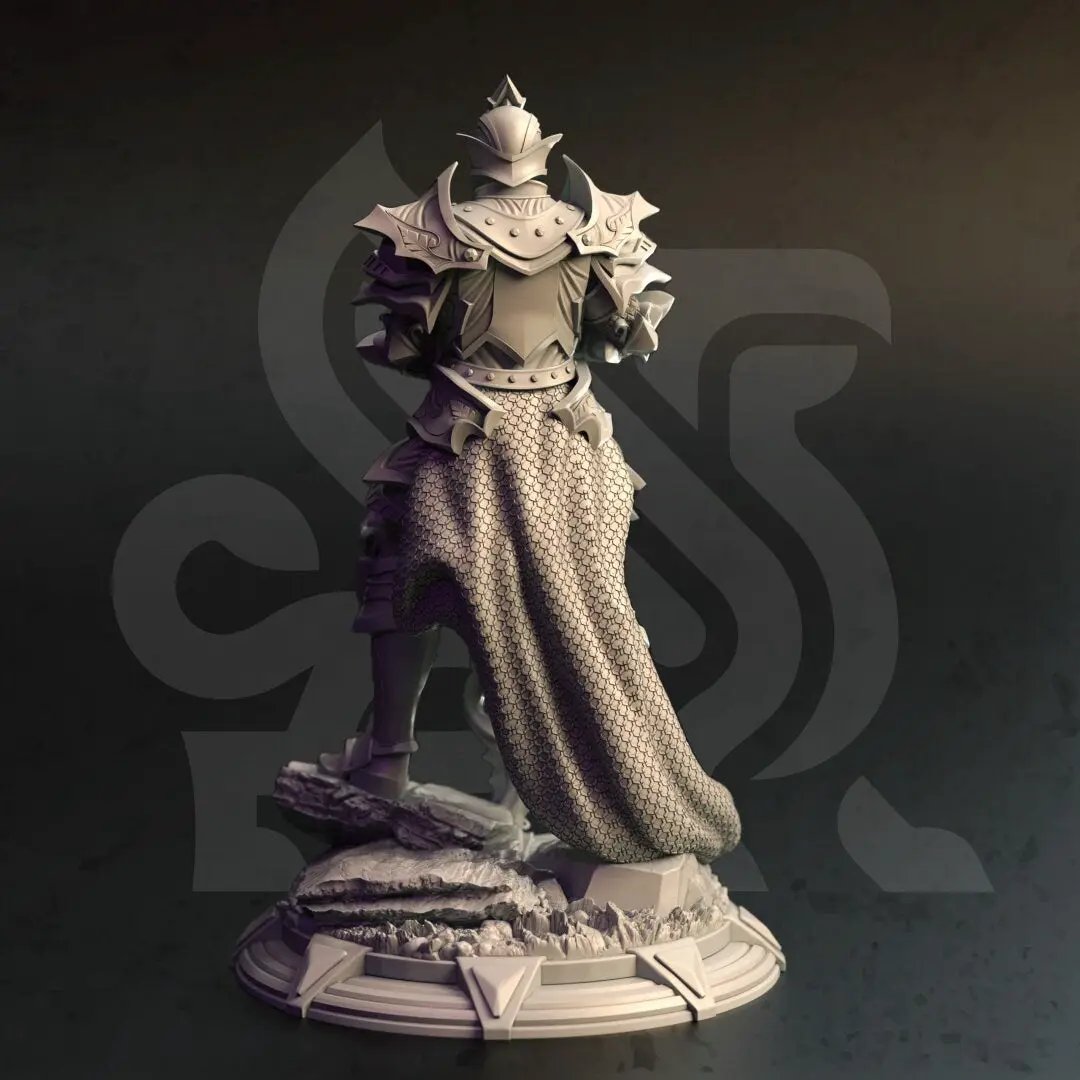 3D printed Arcane Paladin model by Last Hope Miniatures for DM Stash, detailed fantasy figure with armor and mystical elements.