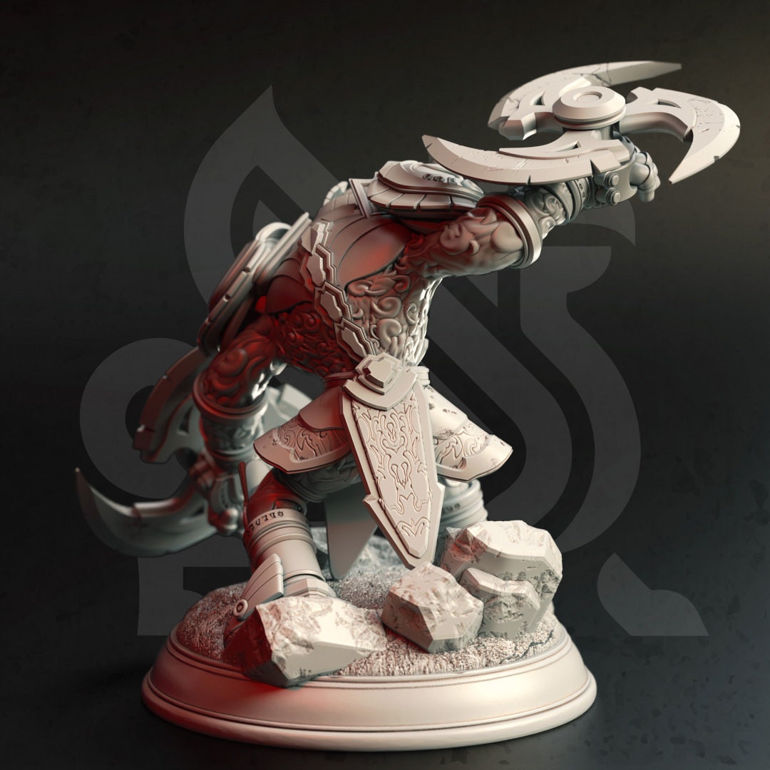 3D printed Arcane War Golem model by Last Hope Miniatures for tabletop gaming, featuring intricate details and a powerful stance.