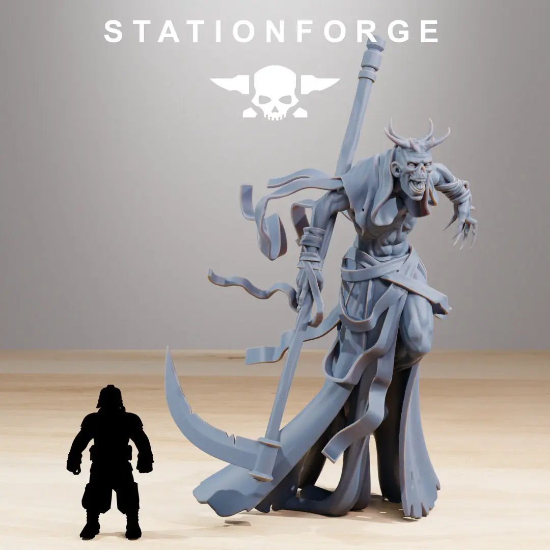 3D printed Astronet Void Deity model by Last Hope Miniatures, detailed sci-fi figure with intricate design and cosmic features.