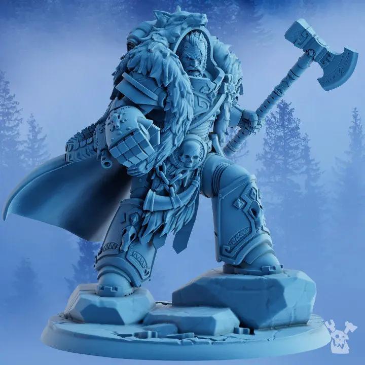 3D printed Asver the Storm Father model by Last Hope Miniatures, detailed fantasy figure from DakkaDakka.