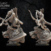 3D printed Atlacoya Sunarcher model by Lost Kingdom Miniatures, detailed fantasy figure on a scenic base.
