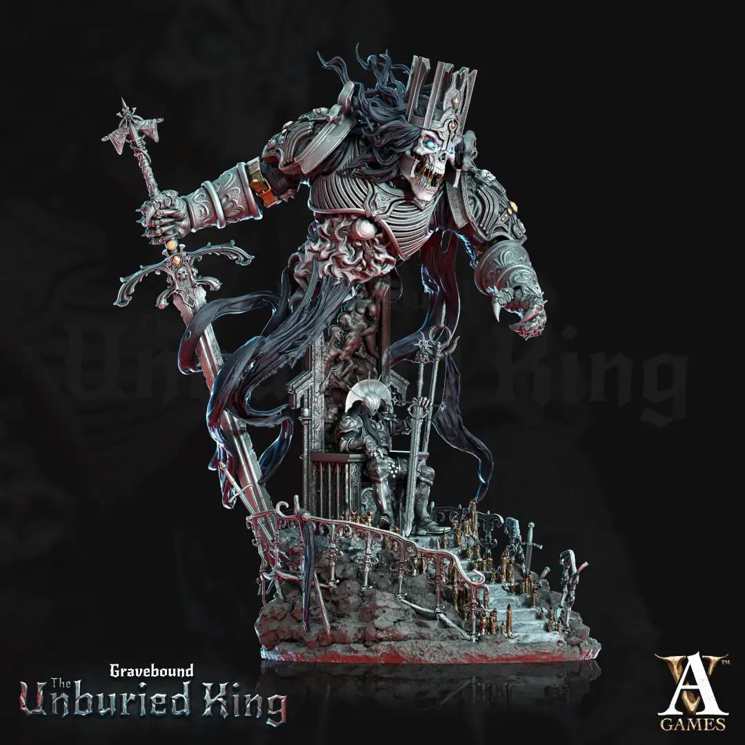 3D printed Atrum Rex model by Last Hope Miniatures for Archvillain Games, detailed fantasy creature figurine.