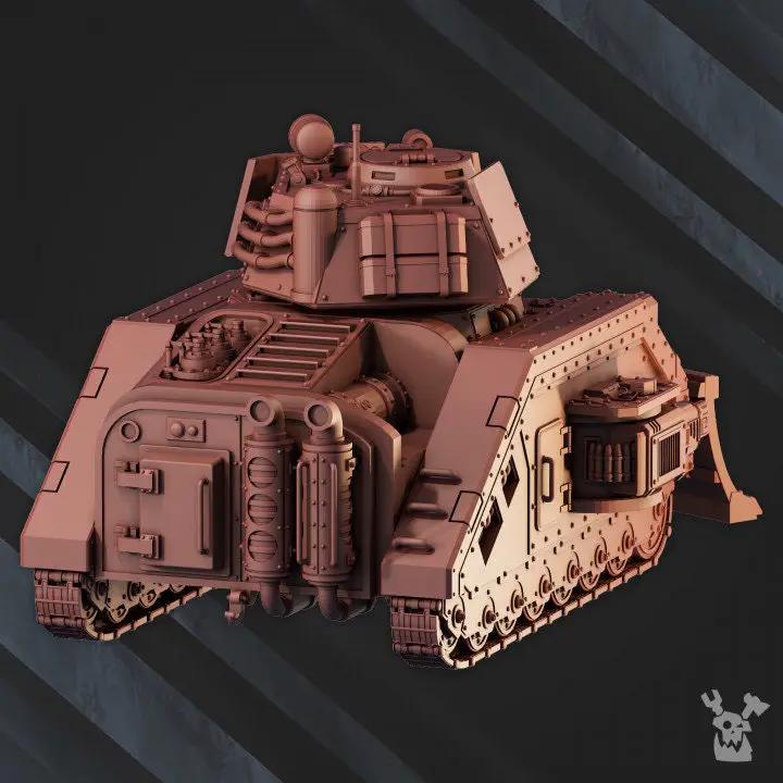 3D printed Aurora Battletank model by Last Hope Miniatures, detailed scale model from DakkaDakka.