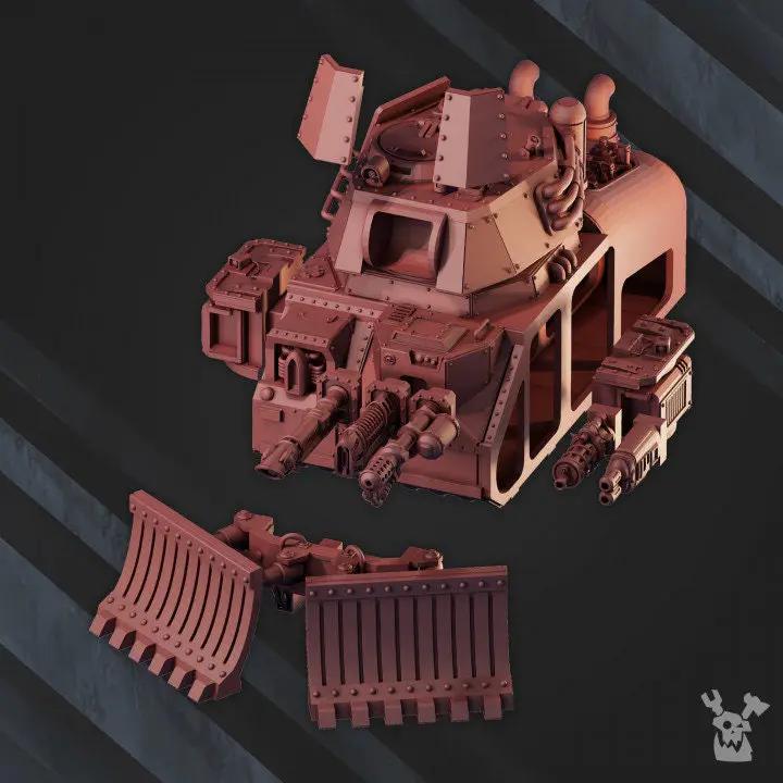 3D printed Aurora Battletank model by Last Hope Miniatures, detailed militaristic vehicle for tabletop gaming.