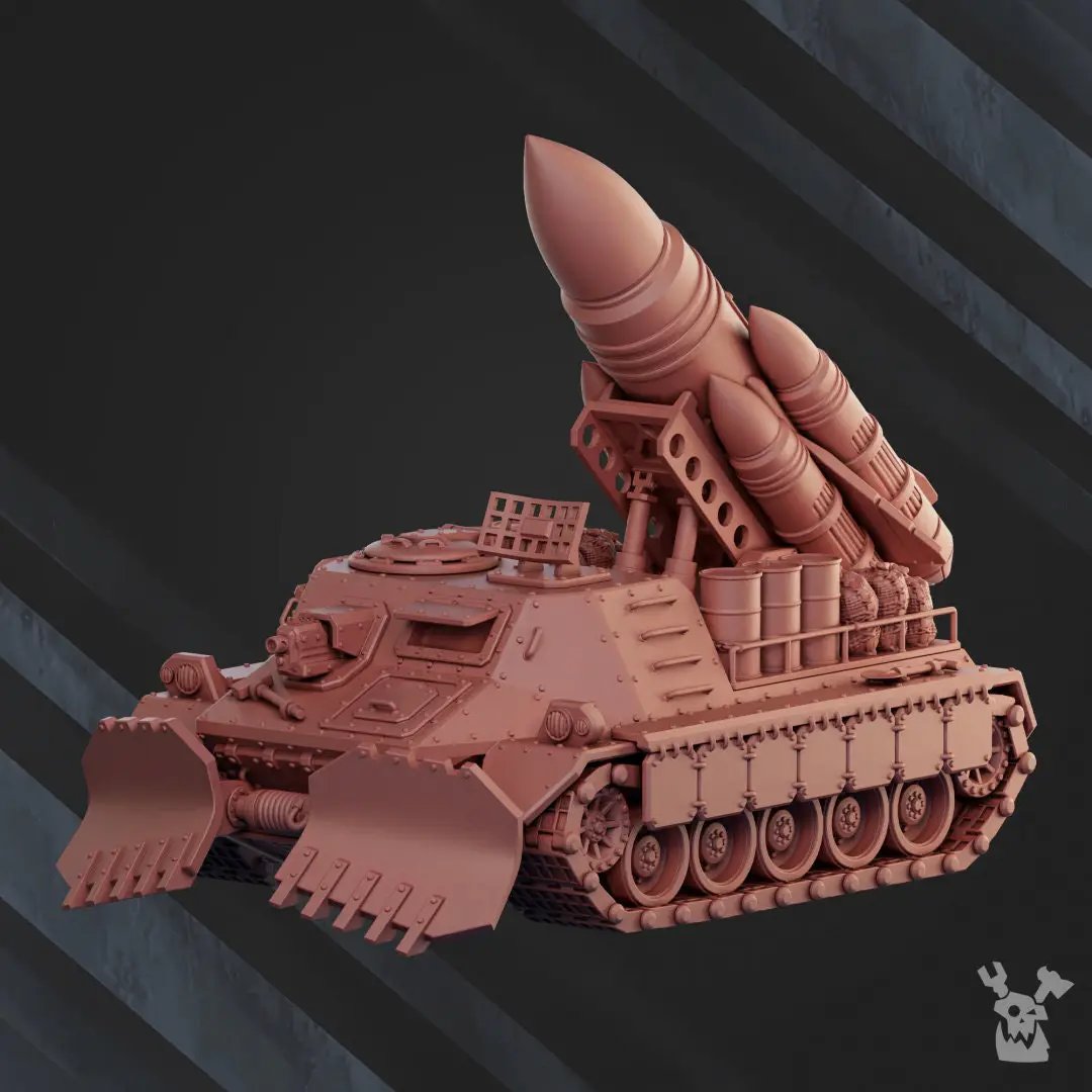3D printed automated missile launcher model by Last Hope Miniatures, featuring detailed DakkaDakka Miniatures design.
