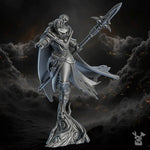 3D printed Mourner avatar model by DakkaDakka Miniatures, designed for Last Hope Miniatures, showcasing detailed miniature craftsmanship.
