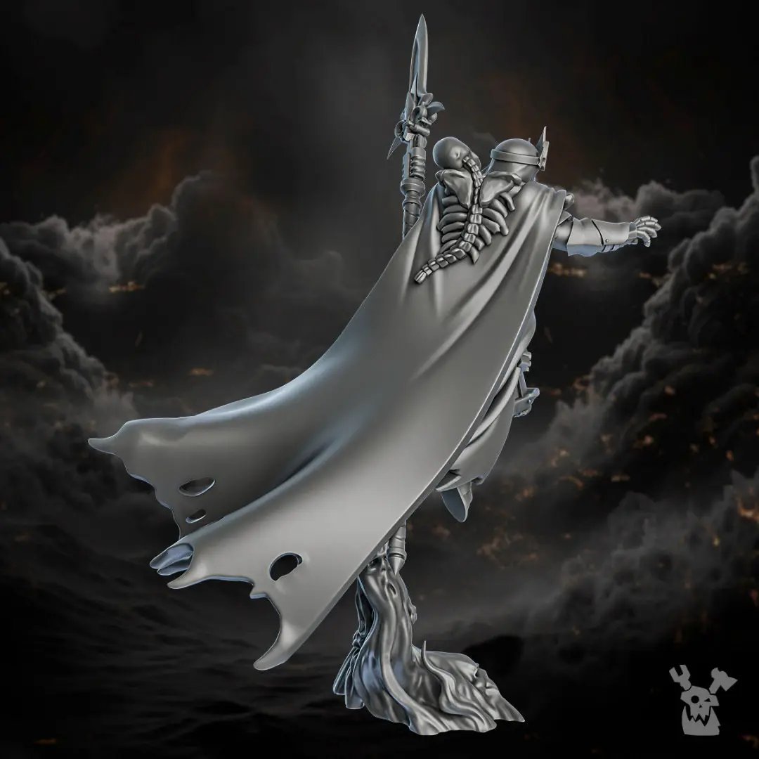 3D printed Mourner avatar model by DakkaDakka Miniatures, crafted by Last Hope Miniatures, featuring detailed sculpt and dark attire.
