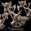 3D printed Barbarian Shaman model by Last Hope Miniatures from Avatars of War, featuring detailed tribal armor and staff.