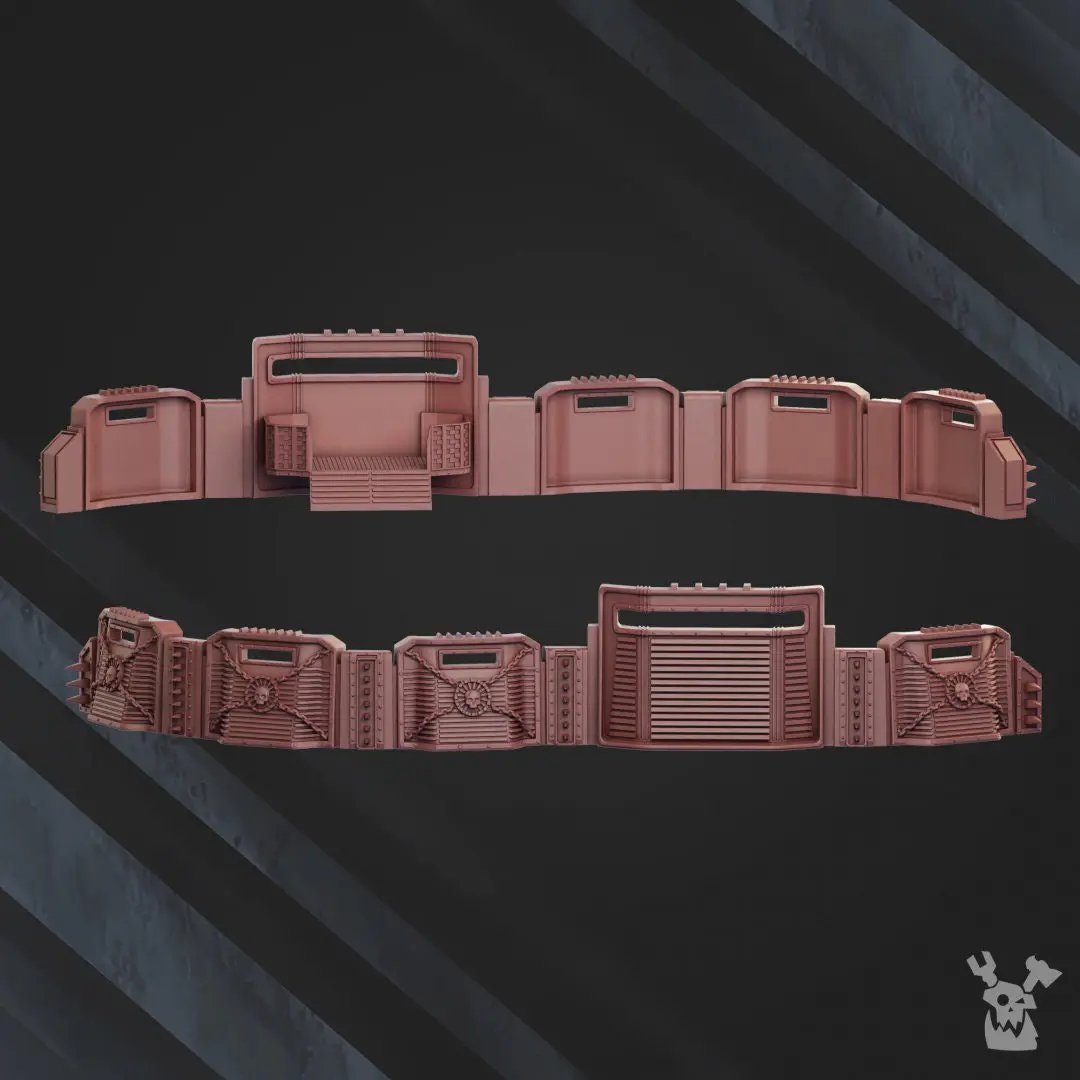 3D printed battlefield cover terrain model by Last Hope Miniatures, featuring detailed, textured terrain for tabletop wargaming.