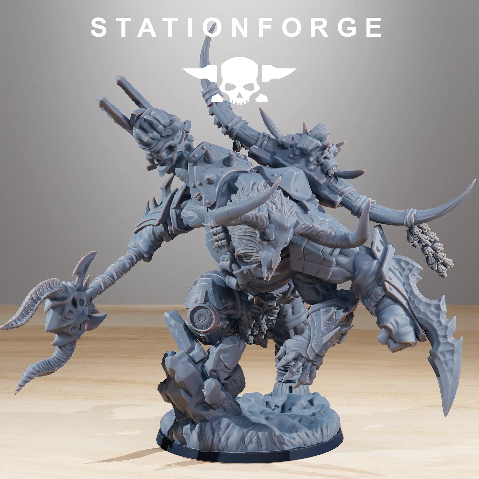 3D printed Beast Boss model by Last Hope Miniatures, detailed miniature figure with intricate sculpting from StationForge Miniatures.