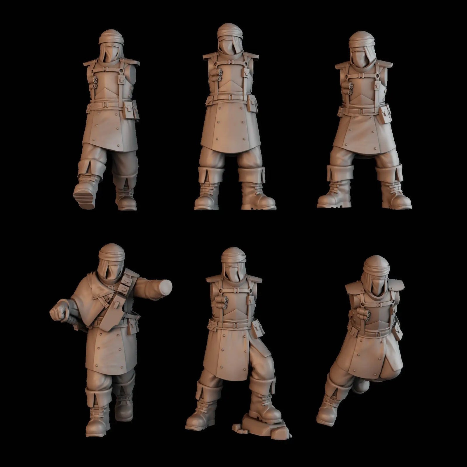 Set of 10 3D printed Bedouin Desert Stalkers miniatures by Last Hope Miniatures for DakkaDakka.