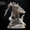 3D printed Berserker Orc model by Lost Kingdom Miniatures, detailed orc figure with fierce expression and intricate armor design.