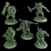 3D printed black Orks mob model by DakkaDakka Miniatures, detailed miniatures from Last Hope Miniatures for tabletop gaming