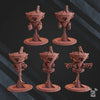 3D printed black Sun Covenant Drones model by Last Hope Miniatures, detailed miniature figures for tabletop gaming.