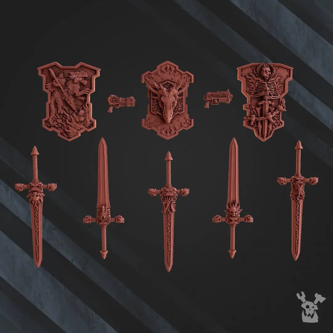 3D printed Blade Keepers model by Last Hope Miniatures from DakkaDakka, featuring detailed miniature accessories in vibrant colors.