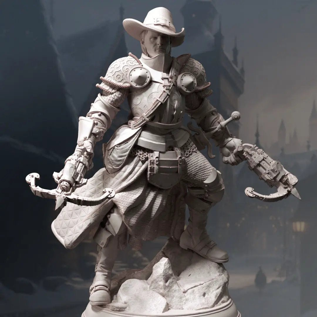 3D printed Blood Hunter model by Last Hope Miniatures, detailed miniature figure from DM Stash collection.
