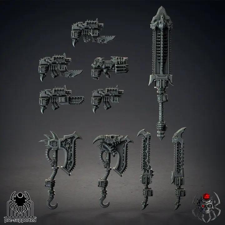 3D printed bloody skull dismemberer model by Last Hope Miniatures, featuring detailed skulls and dismembered parts in a dark, realistic style.