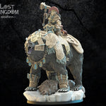 3D printed model of Bjorn Commander on Warbear by Lost Kingdom Miniatures, featuring detailed miniature figure from Last Hope Miniatures.