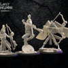 3D printed Canoptek Guard with bows model by Lost Kingdom Miniatures, featuring detailed robotic figures with weaponry.