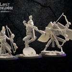 3D printed Canoptek Guard with bows model by Lost Kingdom Miniatures, featuring detailed robotic figures with weaponry.