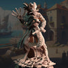 3D printed Catfolk Corsair model by Last Hope Miniatures, detailed fantasy figurine with pirate attire and feline features.