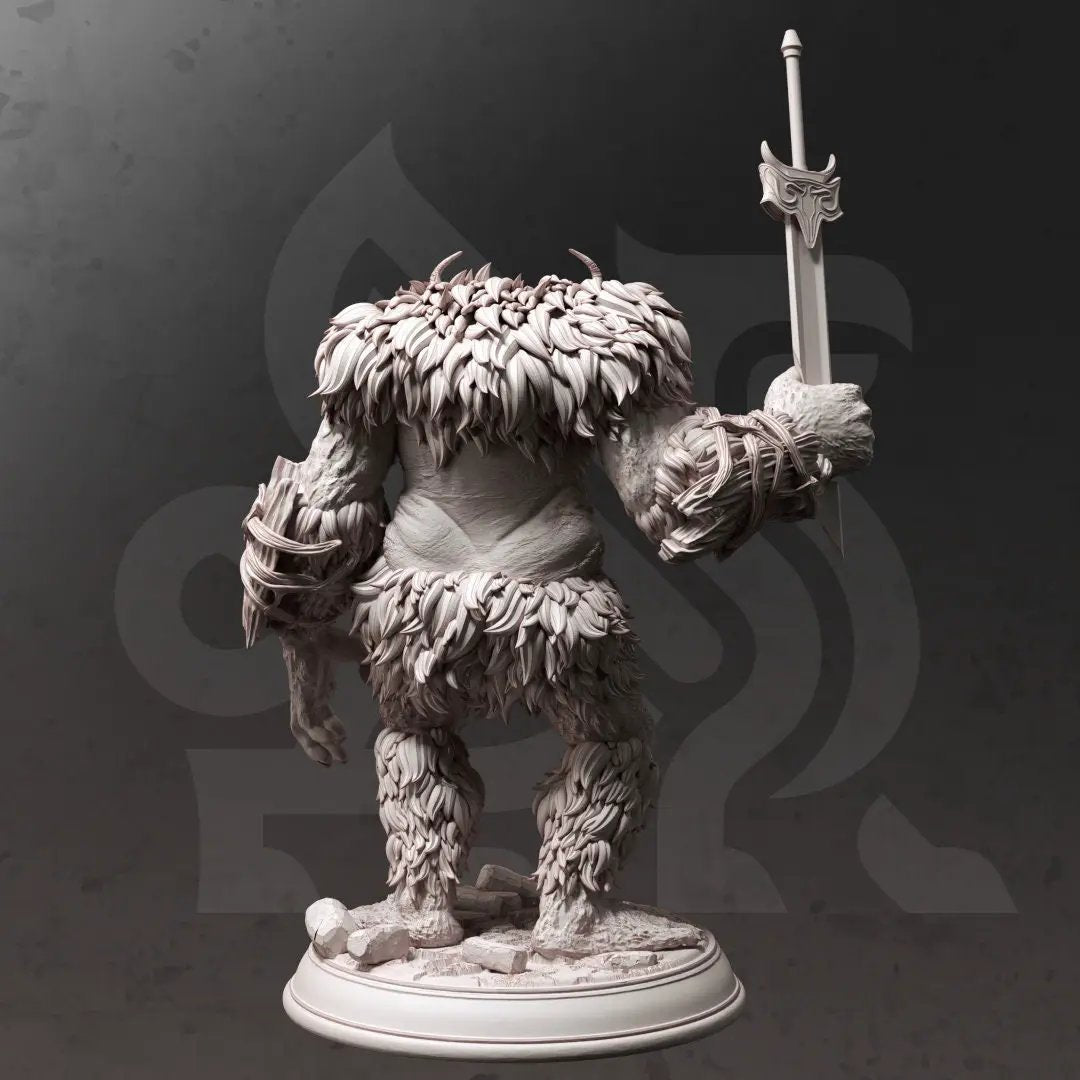 3D printed Cave Troll model by Last Hope Miniatures, detailed fantasy creature for tabletop gaming or display.