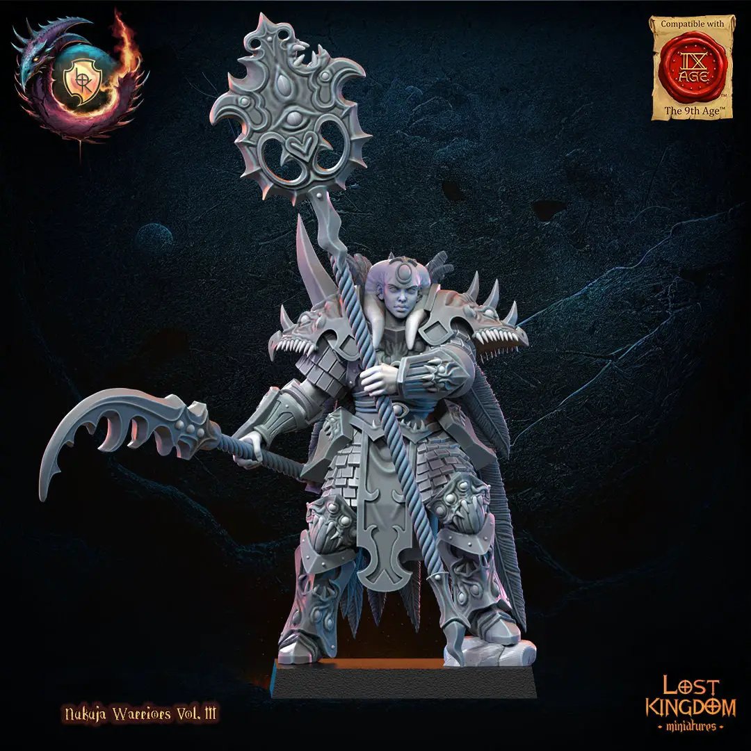 3D printed Chaos Sorceress model by Last Hope Miniatures, detailed fantasy miniature with flowing robes and intricate design.
