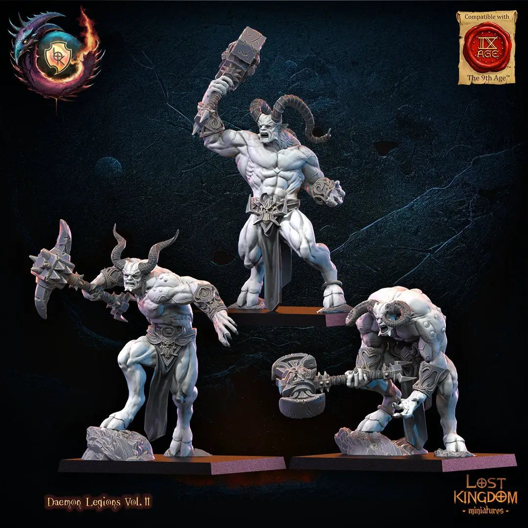 3D printed Clawed Fiends model by Lost Kingdom Miniatures, detailed miniature figure with menacing claws and intricate design.