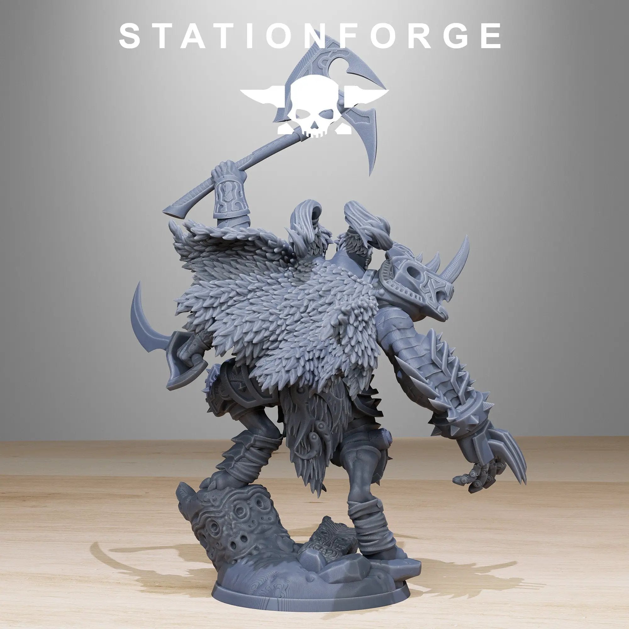 3D printed Corrupted Gladiator model by StationForge Miniatures, detailed fantasy miniature from Last Hope Miniatures collection.