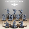 3D printed Corrupted Sectarian Squad model by Last Hope Miniatures, featuring detailed sci-fi figures for tabletop gaming.