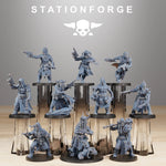 3D printed Corrupted Sectarian Squad model by Last Hope Miniatures, featuring detailed sci-fi figures for tabletop gaming.