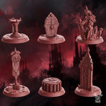 3D printed crimson wing objective markers by DakkaDakka Miniatures, detailed model featuring vibrant crimson wings for tabletop gaming.