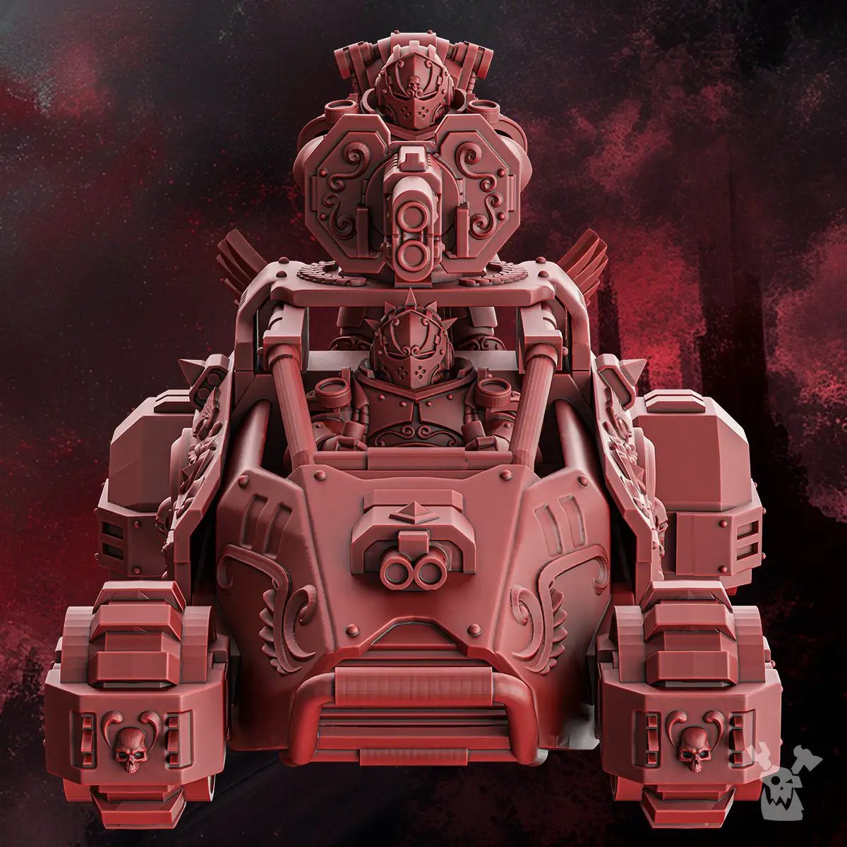 3D printed Crimson Wings Buggy model by DakkaDakka Miniatures, detailed sci-fi vehicle from Last Hope Miniatures.