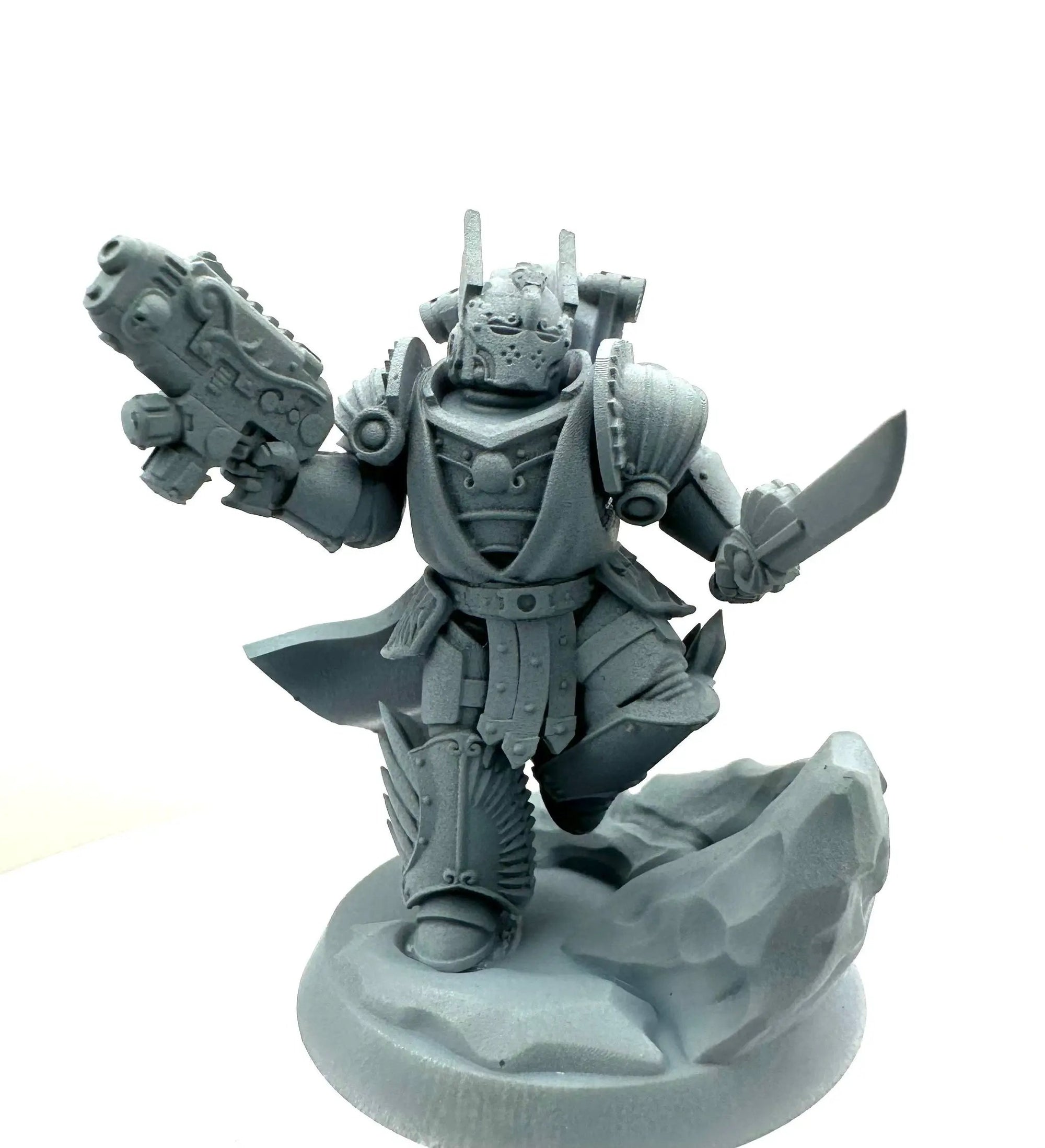 3D printed Crimson Wings Captain model by Last Hope Miniatures, featuring detailed wings and armor for tabletop gaming.