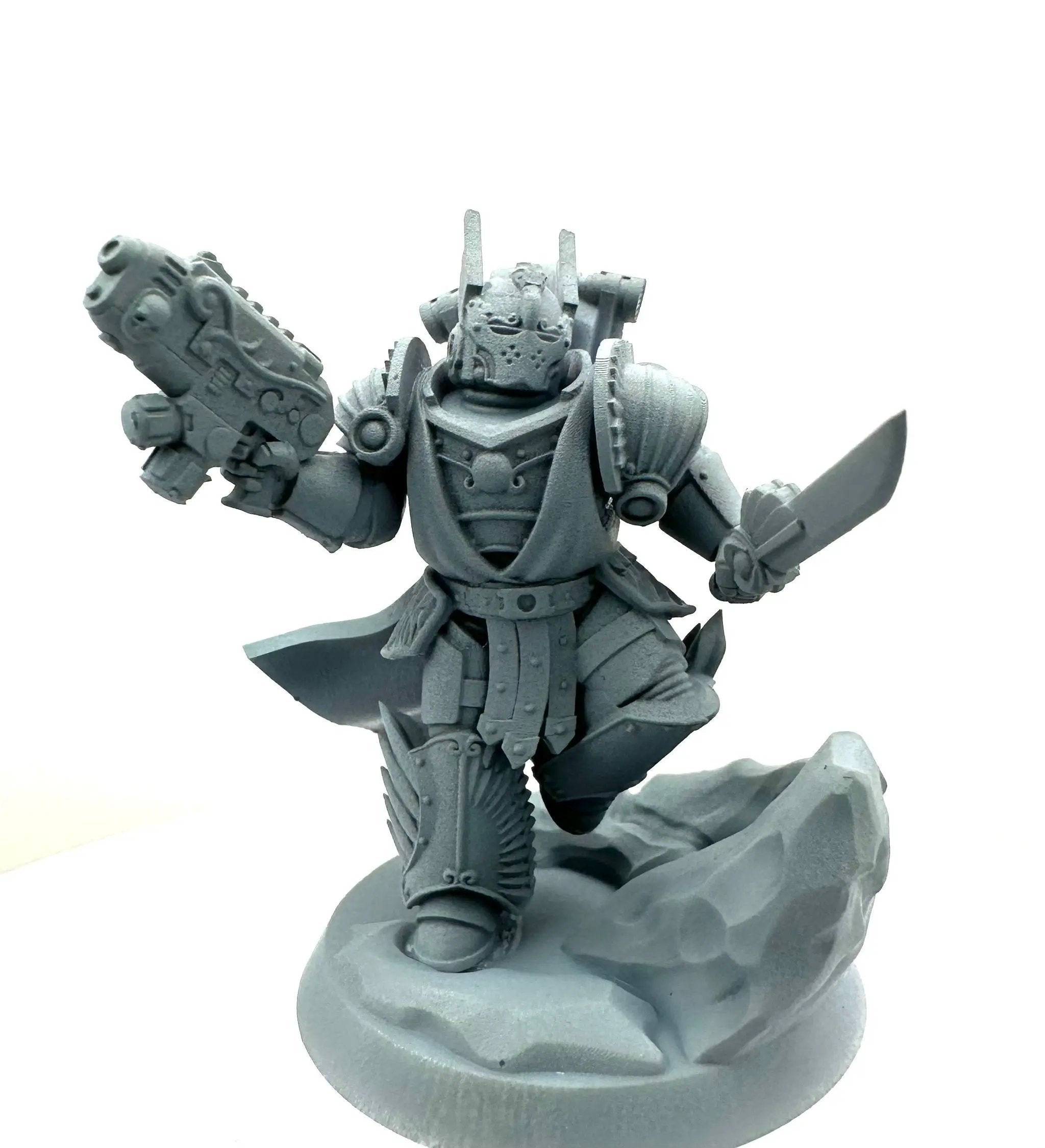 3D printed Crimson Wings Captain model by Last Hope Miniatures, featuring detailed wings and armor for tabletop gaming.