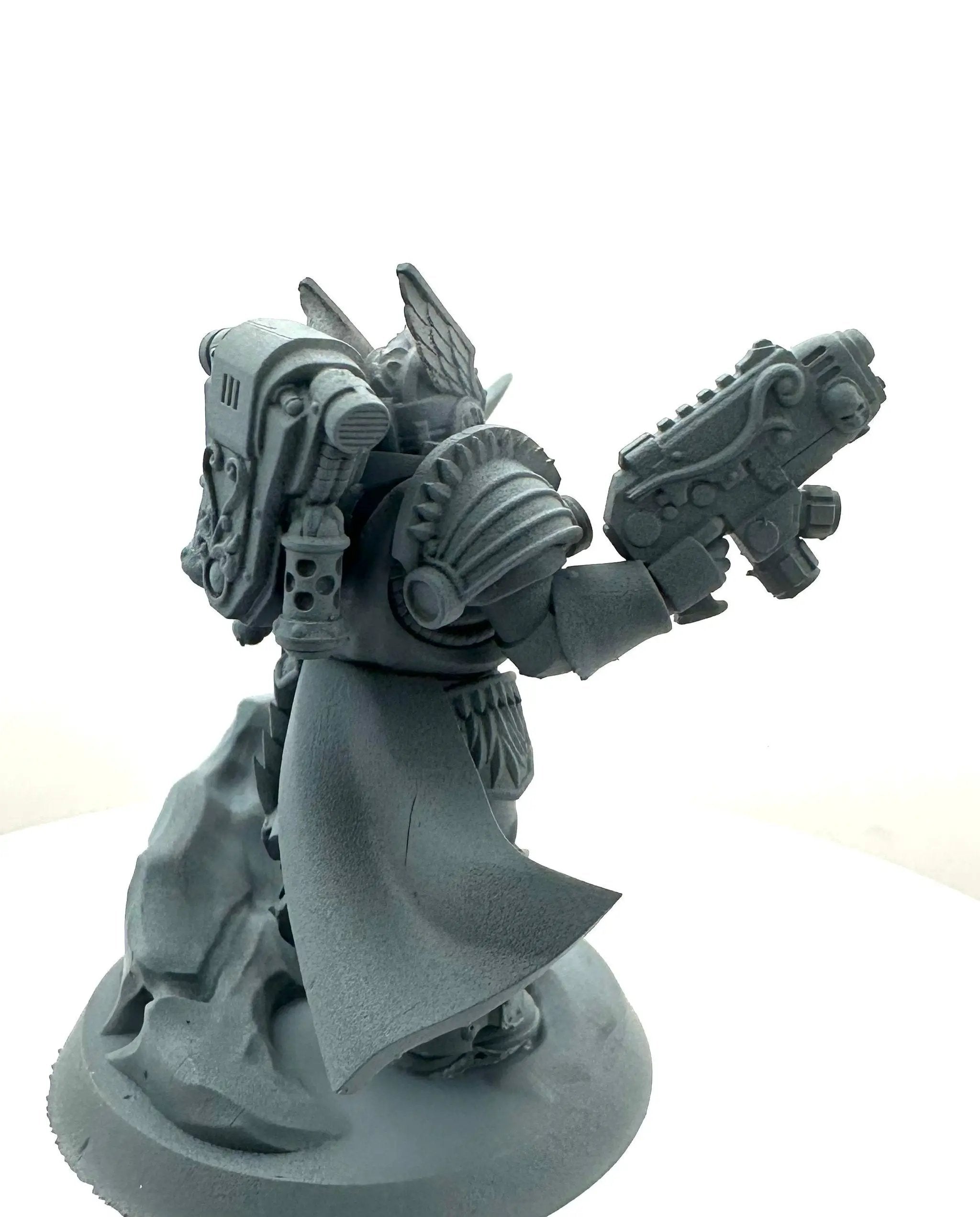 3D printed Crimson Wings Captain model by DakkaDakka Miniatures, detailed miniature figure for tabletop gaming, by Last Hope Miniatures