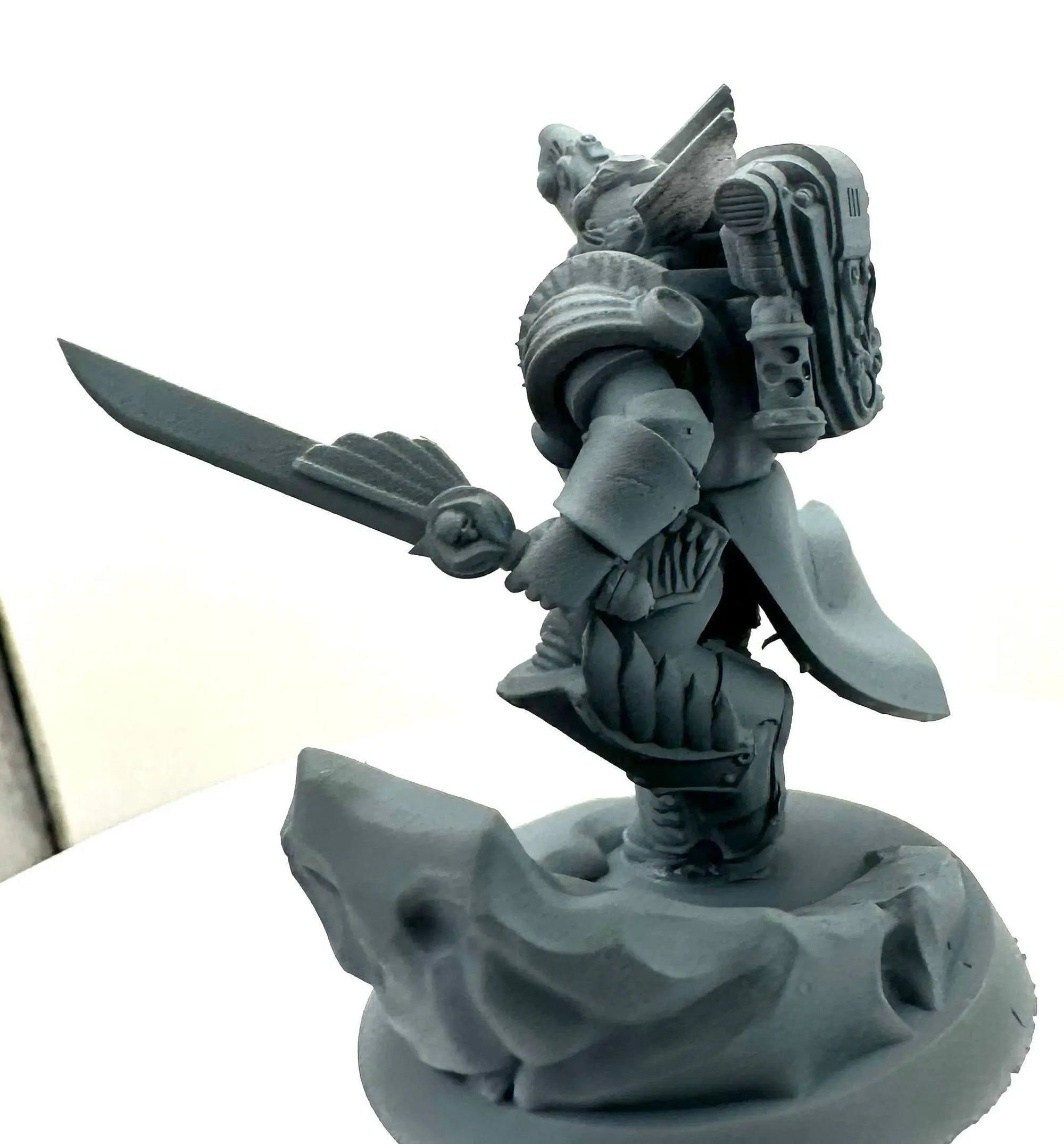 3D printed Crimson Wings Captain model by Last Hope Miniatures, detailed miniature figure with wings and armor for tabletop gaming.