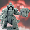 3D printed Crimson Wings Curator model in Destroyer Armor by Last Hope Miniatures, featuring detailed armor and intricate design.