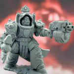 3D printed Crimson Wings Curator model in Destroyer Armor by Last Hope Miniatures, featuring detailed armor and intricate design.