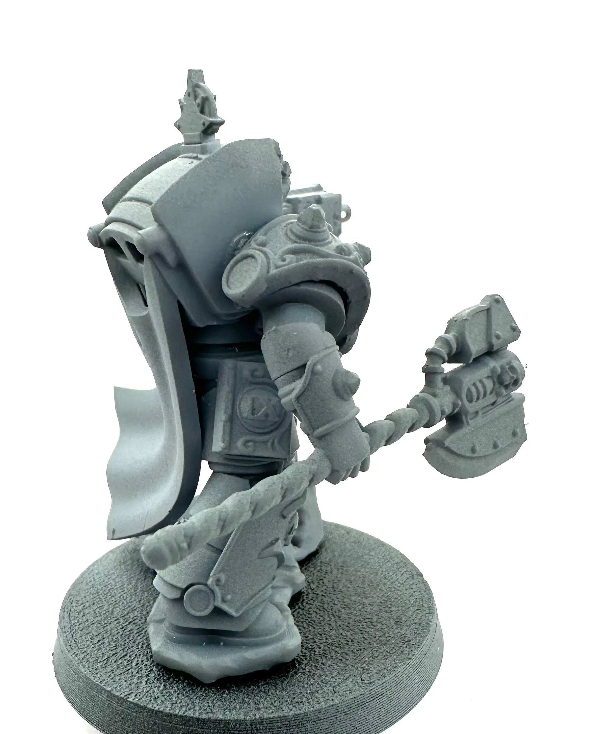 3D printed Crimson Wings Curator model in Destroyer Armor by DakkaDakka Miniatures, detailed miniature figure for tabletop gaming.
