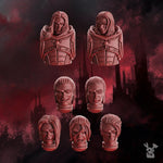 3D printed Crimson Wings Handsome Heads model set by Last Hope Miniatures, featuring detailed head and wing designs for tabletop gaming.